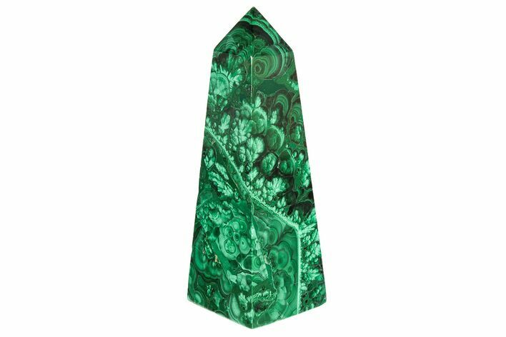 Tall, Polished Malachite Obelisk - Congo #227184